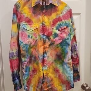 Karman Tie-Dye Casual Button Down Shirt